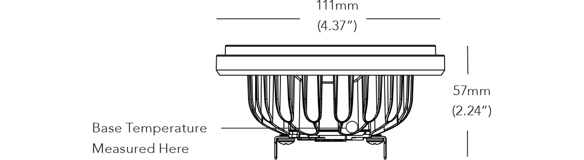 SORAA VIVID WARM DIM AR111 (12V) Dimensions