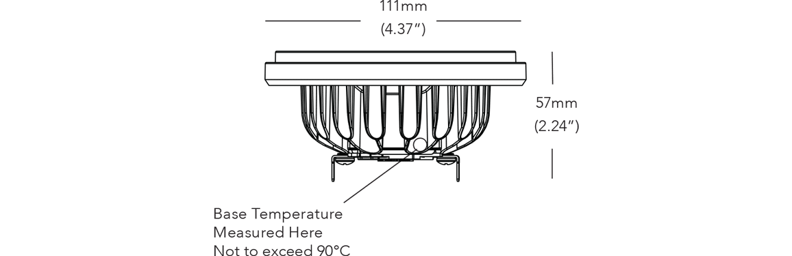 SORAA VIVID AR111 CONSTANT CURRENT Dimensions