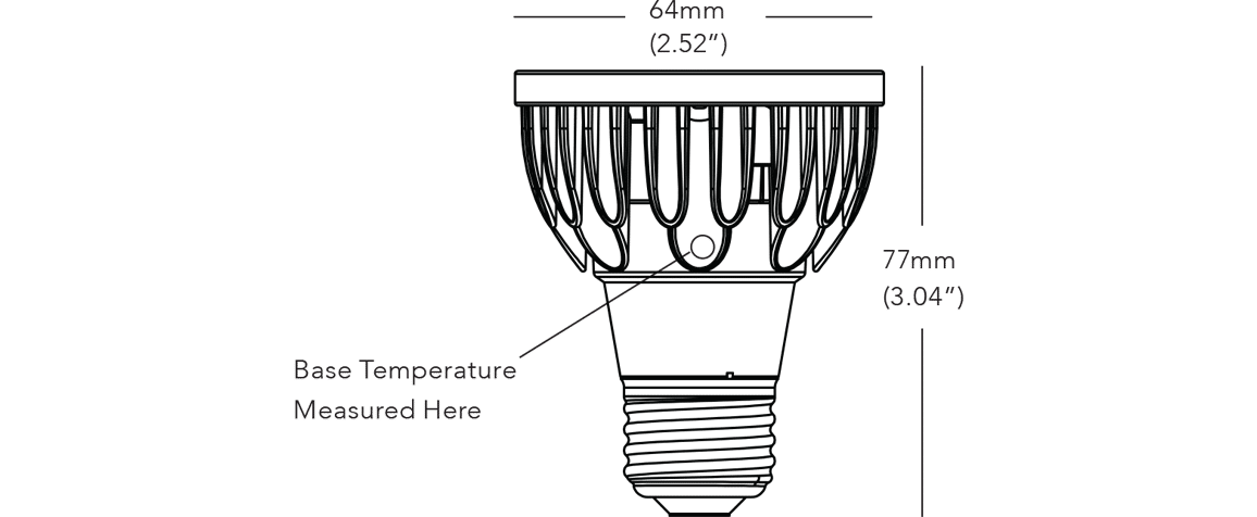 SORAA BRILLIANT HL PAR20 (120V) Dimensions