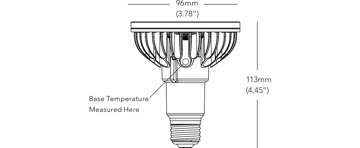 SORAA BRILLIANT HL PAR30L (120V) Dimensions
