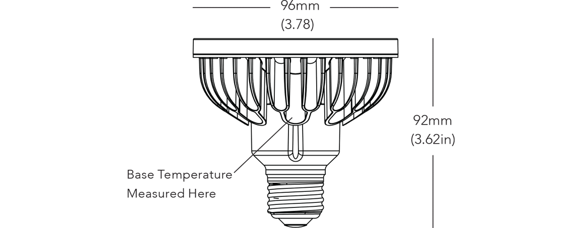 SORAA VIVID PAR30S Dimensions