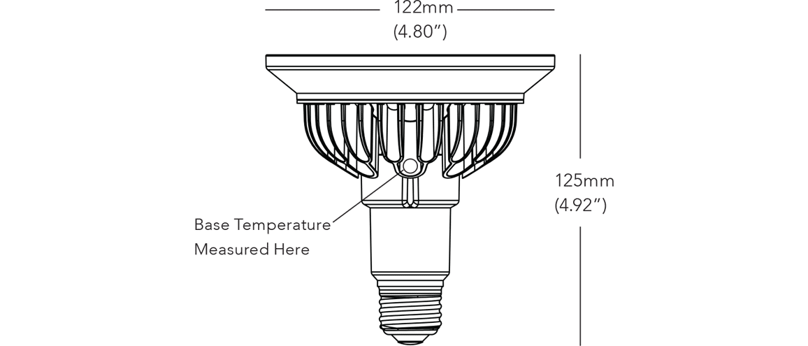 SORAA VIVID PAR38 Dimension