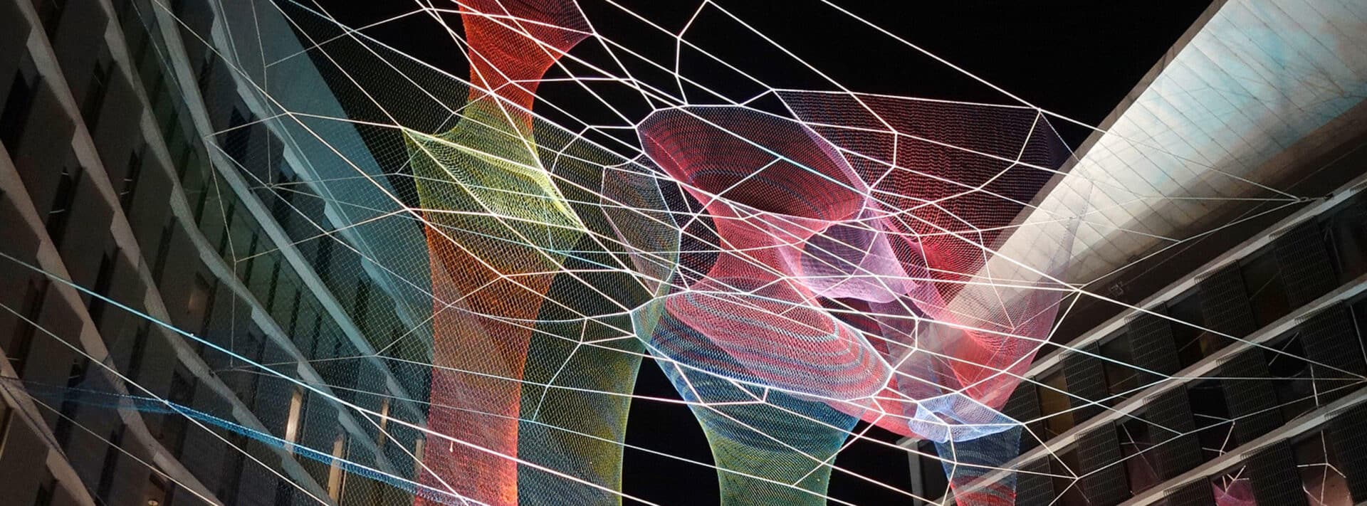 Janet Echelman's 'Dream Catcher' Transforms the Sunset Strip with Color & Light