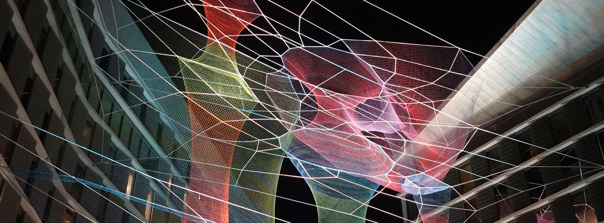 Janet Echelman's 'Dream Catcher' Transforms the Sunset Strip with Color & Light